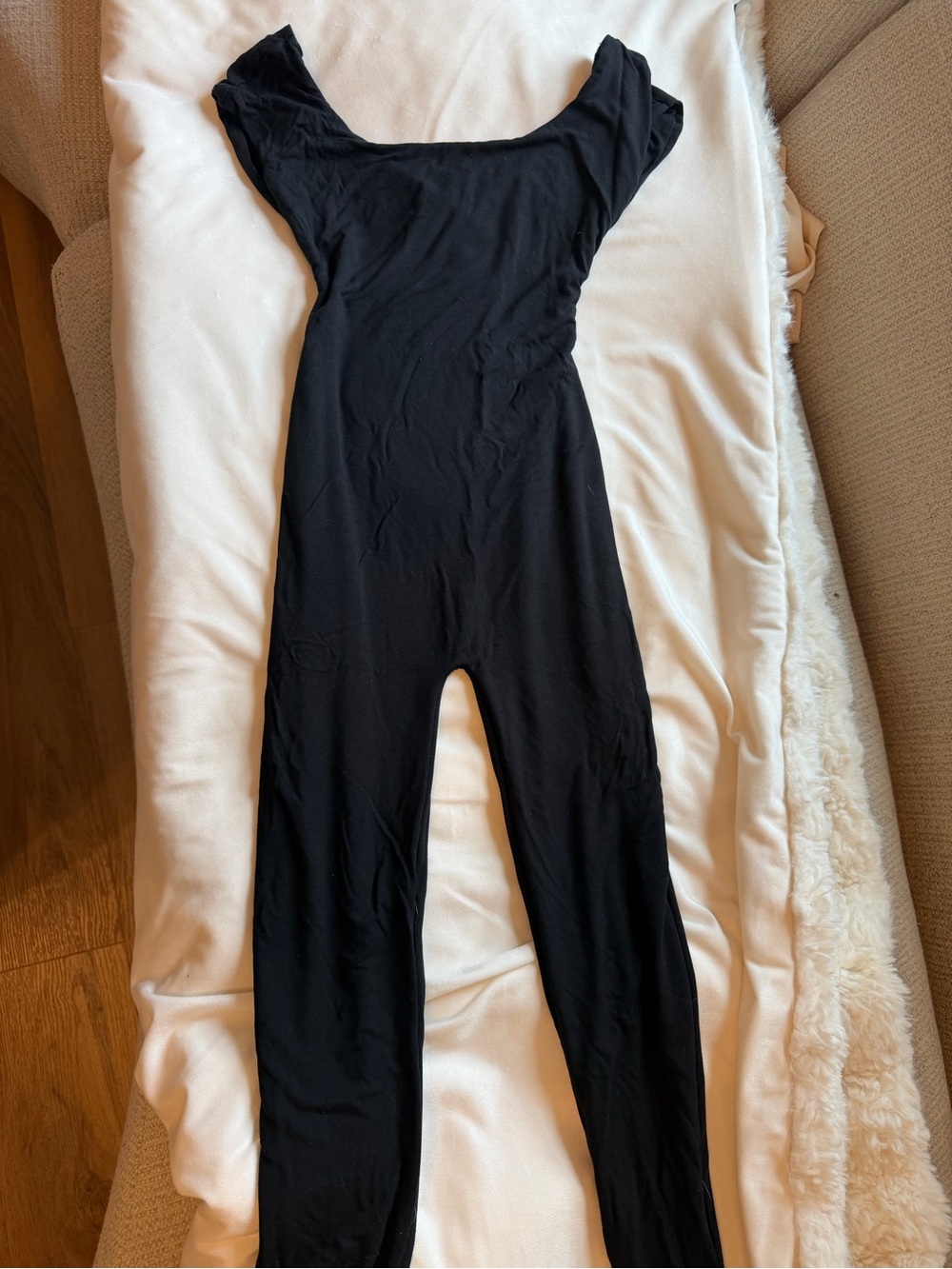 Oh Polly Black Scoop Neck Bodysuit Jumpsuit